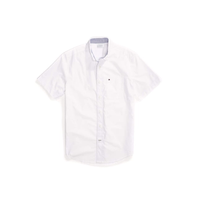 Tommy Hilfiger Chemise à Boutons Magnétique Adaptative à Manches Courtes pour Homme Coupe Ajustée