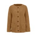 thumbnail image 3 of MAWCLOS Manteau Femme Hiver Chaud Veste Cardigan Manteau Ample Fête Manches Longues Café m, 3 of 8