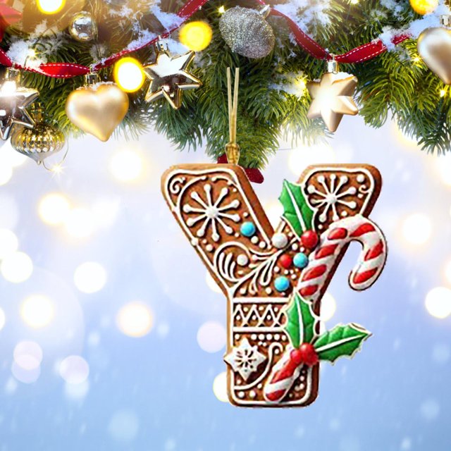 Lisbinx Holiday Gift Finder Christmas Decorations 26 Letters Pendant Ornaments - Personalized DIY Xmas Tree Hanging Decor