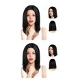 thumbnail image 2 of braveheart Black Authentic And Stylish Short Bob Wig For All Occasions Short Bob Wigs Hairnet And Wig Cap 2Set, 2 of 6