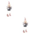 thumbnail image 3 of stanreset Christmas Plush Hanging Angel Hanging Toy Holiday Pendant Decoration grey 2Set, 3 of 6