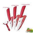 thumbnail image 5 of Ceramic Knives Set for Kitchen Knives 3 4 5 inch Sharp Fruit Paring Knifes with Sheath Utility Vegetable Carrot Cutter White Blade, 5 of 5