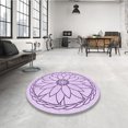 thumbnail image 4 of Ahgly Company Tapis d'Intérieur Rectangulaire Transitionnel Lavable à la Machine, Lilas Violet Riche, 2 Pieds x 3 Pieds, 4 of 7