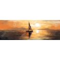 thumbnail image 3 of Voiles Nocturnes - Toile 20"x60 Pouces - Impression à la Demande, 3 of 5