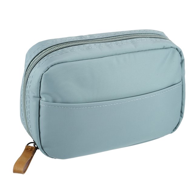 Unique Bargains Trousse Cosmétique Grande Capacité Trousse de Maquillage Portable Trousse de Rangement pour Femmes pour Rouges à Lèvres Bleu