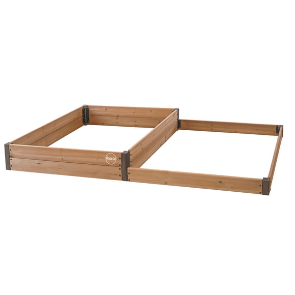 Miracle-Gro 4 x 8 x 1 ft Wrangler Brown/Cordova Brown Wood 2-Tier Raised Garden Bed