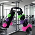 thumbnail image 1 of Rotatable Foldable Dumbbell Storage Rack with Six Holes for Home Gym Vertical Adjustable Dumbbell Stand for Strength Training and Hand Weights, 1 of 6