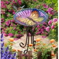 thumbnail image 2 of Hometrends BUTTERFLY GLASS BIRD BATH, 2 of 2