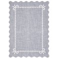 thumbnail image 4 of GlowSol 5'x7' Scalloped Bow Border Area Rug, Modern Solid Washable Rug with Non Slip TPR Backing, Stain Resistant Low Pile Indoor Carpet Mat for Bedroom Hallway Nursery Decor, Grey, 4 of 7