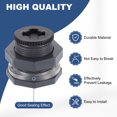 thumbnail image 3 of Uxcell 2 Pcs Bulkhead Fitting with Plug, 1" NPT Bulkhead Water Tank Connector, Grey, 3 of 5