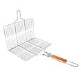 thumbnail image 3 of DEWIN en Acier Inoxydable Pliant Grille Panier de Camping Extérieur Portable avec Poignée Cadeaux pour Père, 3 of 8