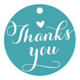 thumbnail image 1 of 100 PCS Personalized Thank You Hang Tags Custom Wedding Favors Gift Circle Paper Tags, 1 of 1