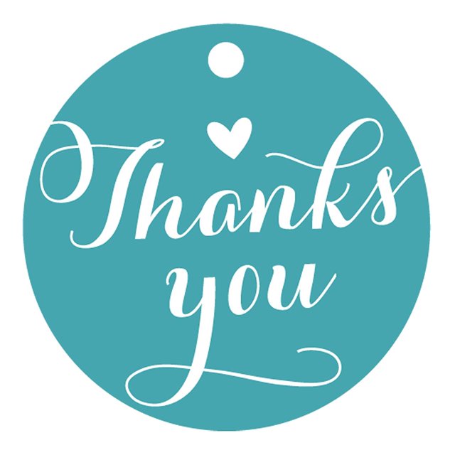 100 PCS Personalized Thank You Hang Tags Custom Wedding Favors Gift Circle Paper Tags