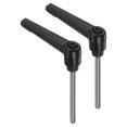 thumbnail image 1 of Unique Bargains 2 Packs M5 x 60mm 304 Stainless Steel Male Thread Adjustable Clamping Lever Handles Knobs, 1 of 5