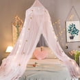 thumbnail image 1 of Vaidha Lit pour Filles Rideaux de Lit Ronds en Dentelle Dôme Élégant en Dentelle Baldaquin Princesse Moustiquaire de Lit Chambre Décor Intérieur Extérieur pour Filles Garçons Adultes, 1 of 6