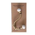 thumbnail image 2 of Iron Twist Hook With Ceramic Ivory Knob (Gold) - Set of 4, 2 of 2