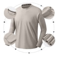 thumbnail image 4 of AherBiu Plus Size Men's Long Sleeve Shirts Crewneck Quick Drying Lightweight Athletic Tees Running Workout Active Pullover Tops, 4 of 7