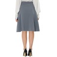 thumbnail image 3 of Unique Bargains Women's Button Front Formal Work A-Line Midi Skirt Gray L, 3 of 6