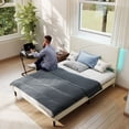 thumbnail image 3 of Homy Casa Modern Queen Bed with Folding Tray Desk Combination, 3 of 14