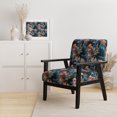 thumbnail image 2 of Designart « Charme de Fleur en Spirale » Fauteuil d'Appoint Rembourré Boho Bleu - Fauteuil à Accoudoirs Bohème et Éclectique pour Salon, 2 of 7