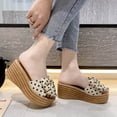 thumbnail image 4 of Sandales Coussinées pour Femmes Nœud Papillon Plage Été Pantoufles Plateforme Talons Compensés Chaussures Grande Taille Sandales de Randonnée pour Femmes en Liquidation, 4 of 8