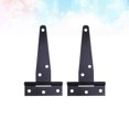 thumbnail image 3 of MasteelfCA 2PCS 5 Inches T Shape Rustproof Iron Light Duty Shed Hinge Gate Strap Hinge Door Gates Hinges (Black), 3 of 7