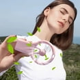 thumbnail image 1 of Limited Time Deal Iumwxz Mini Portable Fan Silent Powerful Handheld Fan Cute 3 Speed Small Desk Fan with Base Lightweight Makeup USB Rechargeable Fan Room Decor, 1 of 8