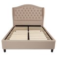 thumbnail image 3 of Valencia Tufted Upholstered Full Size Platform Bed in Beige Fabric, 3 of 3