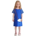 thumbnail image 3 of Robe d'Été pour Filles, Robes Trapèze pour Fille, Manches Courtes, Robes à Motif pour Filles, Robe de Princesse pour Fille, 3 of 7
