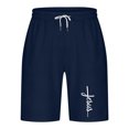 thumbnail image 4 of Diufon Men's Athletic Shorts Drawstring Waisted Outdoor Sport Shorts Spring Summer Hiking Shorts with Pockets, 4 of 4