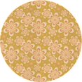 thumbnail image 1 of Ahgly Company Tapis Rond Lavable en Machine Intérieur Transitionnel Orange, 7 Pieds Rond, 1 of 7
