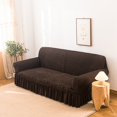 thumbnail image 3 of 2024 1 Piece Sofa Slipcover with Pleated Ruffled Skirt Washable High Stretch Durable Furniture Protector 3 Seater Pine Green, 3 of 13