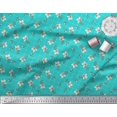 thumbnail image 3 of Soimoi Green polyester Crepe Fabric Check & Floral Print Fabric by The Yard 52 Inch Wide, 3 of 6