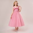 thumbnail image 2 of MIASHUI Robe Tutu Élégante Sans Manches pour Filles, Tenue Formelle Fluide à Étages, Grandes Enfants Tout-Petits, Rose, 16-17 Ans, 2 of 9