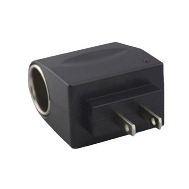 Adaptateur de Prise Murale AC vers Prise Allume-Cigare de Voiture 12V avec Indicateur de Puissance LED Chargeur de Voyage Universel pour Téléphones GPS Caméras