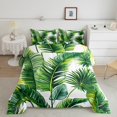 thumbnail image 2 of Erosebridal Tropical Palm Tree Leaves Bedding Queen Comforter Set, Botanical Plants Down Comforter, Reversible 3 Pieces, 2 of 8