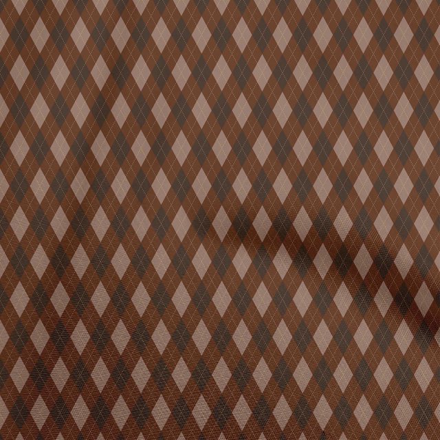 oneOone Georgette Viscose Brown Fabric Check Argyle Sewing Craft Projects Fabric Prints By Yard 42 Inch Wide