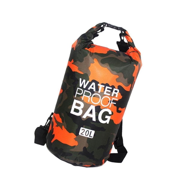 Sac de Surf Imperméable Sac Étanche pour Rafting en Plein Air Kayak Bateau Flottant Orange 20L