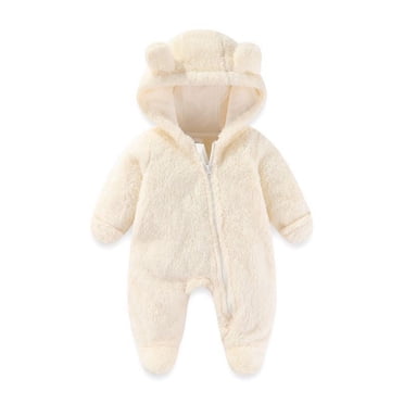 Birdeem Cadeaux Uniques pour Nouveau-Nés Garçons Grenouillère en Molleton pour Nouveau-Né Combinaison de Neige d'Hiver Gigoteuse une-Pièce Chaude à Capuche Barboteuse Combinaison Tenues pour Filles Garçons Barboteuse à Manches Longues Bébé Fille