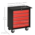 thumbnail image 3 of 31" Steel Rolling Tool Cart Storage Cabinet Chest Tool Box W/ 5 Drawer, 3 of 10