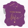 thumbnail image 2 of Inkdotpot Pack Of 100 Made With Love Wedding Paper Tags DIY Craft Bracket Shape Real Gold Foil Hang Tags, 2 of 7
