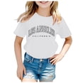 thumbnail image 1 of WEIYLL T-Shirts pour Filles Col Rond Manches Courtes Imprimé Lettres d'Été pour Enfants de 2-3 Ans, 1 of 4