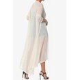 thumbnail image 4 of TheMogan Cardigan Long à Manches Longues en Maille pour Femmes Mi-Mollet Caftan Transparent, 4 of 6