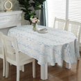 thumbnail image 3 of Oval Tablecloth 60 x 102 Inch, Vintage Geometric Leaves Tablecloth for Oval Table, Fabric Wrinkle Free Washable Waterproof Retro Tablecloth Oval Table Cloth for Kitchen Dining Room Table, 3 of 5