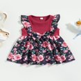 thumbnail image 2 of Girls Spring A-line Dress  Sleeveless Bow Front Floral Print Dress, 2 of 9