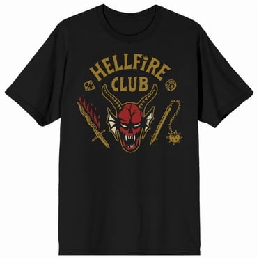 T-Shirt Noir pour Adulte Stranger Things Hellfire Club