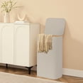 thumbnail image 4 of Japceit Laundry Basket Laundry Bag Dirty Clothes Basket Household Dirty Clothes Basket Bamboos Wooden Handle with Lid Storage Basket Nordic Plain Bathroom Household Bamboos Cloth Laundry Basket, 4 of 9