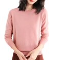 thumbnail image 1 of Duoif Chandails pour Femmes Chandails Légers Tendance pour Femmes Manches Longues Col Rond Léger Doux Tricoté Chandail Blouse Tricotée Chandails pour Femmes Hauts pour Femmes Rose TG, 1 of 5