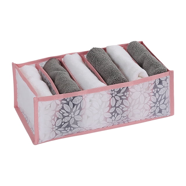HOARBOEG Foldable Printed Mesh Underwear Shirt Leggings Jeans Drawer Storage Box