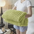 thumbnail image 3 of Double Layer Raschel Blanket Soft Thick Winter Warming Bed Sofa Throw Comfortable Polyester Fabric Light Blue Dark Blue Pink Options 70x100cm, 3 of 6